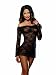 Dreamgirl Women's Lace Courtesan Long-Sleeve Chemise
