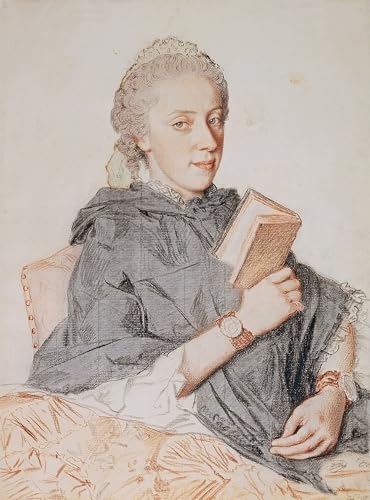 Tableaux peinture sur toile portrait Maria Anna d'Autriche Liotard impression 60x90cm