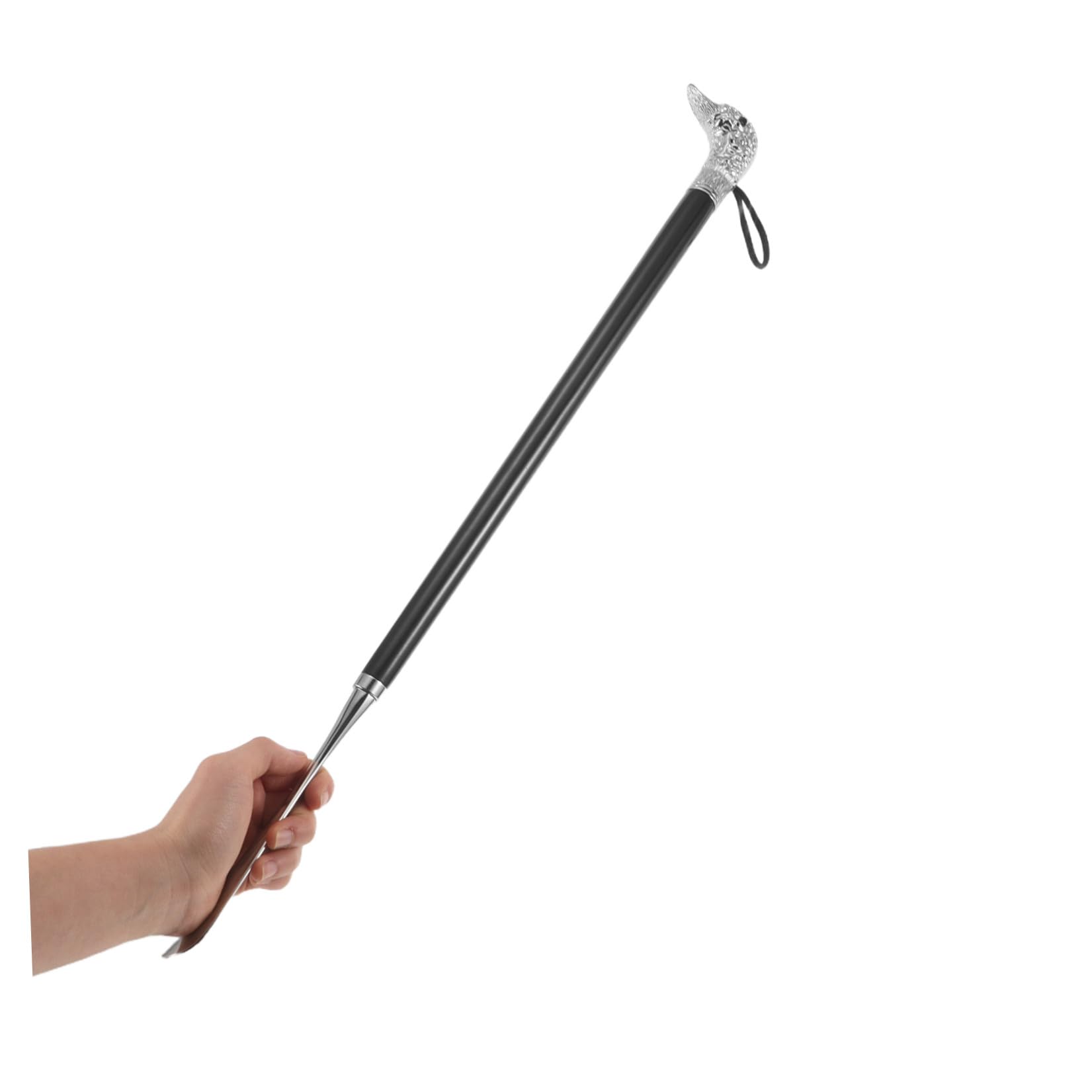 Calzascarpe lungo 56cm in Metallo Nero per Uomini e Donne