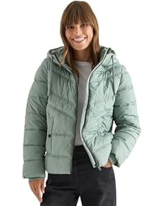 CECIL Damen 2005476 Steppjacke mit Kapuze, Smoke salvia, M