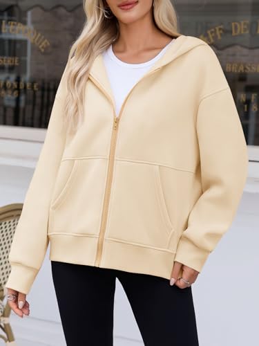 Fisoew Women's Zip Up Hoodies Sweatshirts Casual Long Sleeve Hooded Jackets Fall Trendy Y2K Clothes - Image 4
