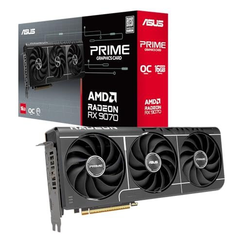 Image of ASUS Prime Radeon RX 9070 OC Edition Graphics Card (PCIe 5.0, HDMI /DP 2.1, 2.5-Slot Design, axial-tech Fans, Dual Ball Fan Bearings, Dual BIOS, GPU Guard)