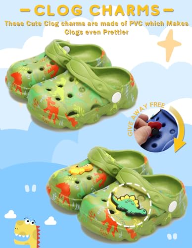 Owif Toddler Clogs Boys Girls Kids Dinosaur Garden Shoes Slip On Sandals Slides Water Summer Shoes For Outdoor Beach Pool -Dinogreen thumb #1