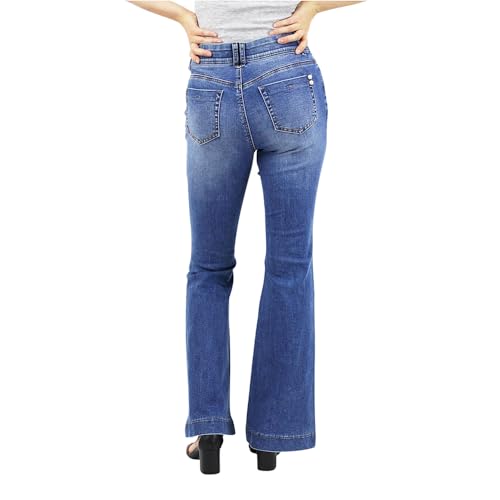 Light Wash Tummy Control Bootcut with Pearl Bead Detail3