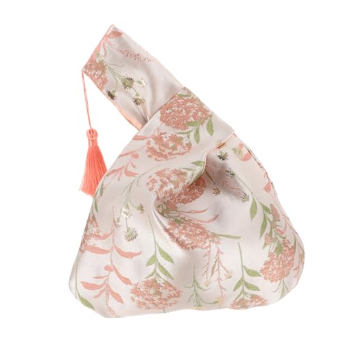 Veemoon Handmade Knit Wrist Bag Japanese Coin Organizer Decorative Pouch for Women Wristlet Handbag for Travel