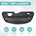 JZPARTFIT Front Bumper Hood Grille Compatible with Honda Civic 2/4 Dr Coupe Sedan 2004-2005 Grill Black Mesh TR-Style Fit for HO1200167 HO1200168