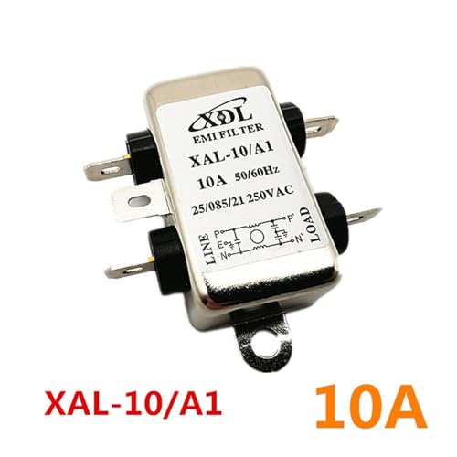 WBOBKO Filtr przeciwzakłóceniowy EMI XAL-6/A1 3A 6A 10A220V (XAL-3-A1)