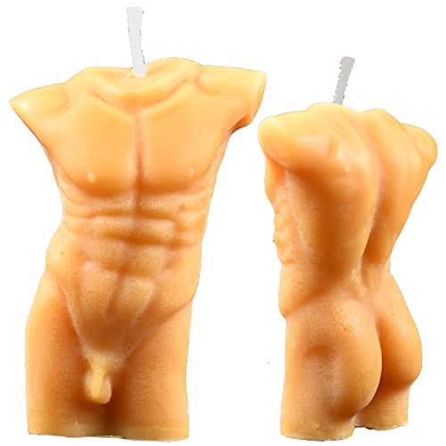 2-Pack Man Body Candle, Male Torso Candle, Beeswax Greek Statue Candle, Ancient Body Candle, Naked Man Candle, Torso Candle, Aromatherapy Candle