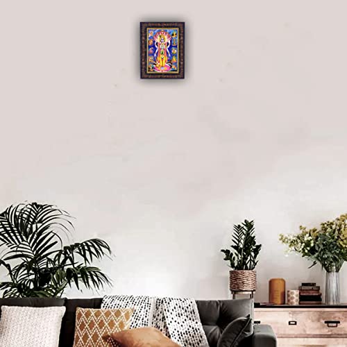 Image of Hawai Lord Vishnu 10 Avatar Photo Frame, Size- 8.5x7inch | Engineered Wood Wall Hanging Home Decor Religious Photo Frame | Housewarming, Festive Gift | SFDI285BLKFRM