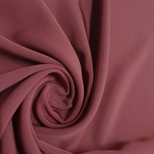 Textile Station Tissu de crêpe indonésienne doux de qualité supérieure, Les Tissus - 112 cm - Au mètre - Rouge cerise