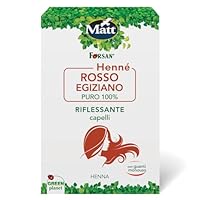 Matt, Ägyptisches Rotes Henna, Haarglättung auf Henna-Basis, 100 % natürlich, ideal für kräftigeres und glänzendes Haar, 2 Packungen à 50 g