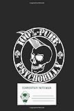  Composition Notebook: Pure Psychobilly White Stamp Workbook for Adult