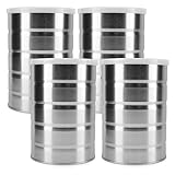 Cornucopia Empty Coffee Cans (4-Pack); Metal Cans for Kitchen Storage, Coffee Packaging and Arts & Crafts