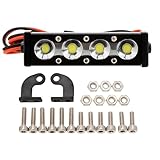 MEUS RACING RC Car LED Lights Roof Light Bar Kit - 1/10 1/8 Scale RC Crawler Upgrades for Axial SCX10, Wraith, Traxxas TRX4, TRX6, Redcat Gen8 (45mm, 4 Beads)