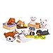 TangTanger 8 pcs (1 set) Kawaii Animal Dog Characters Toys Mini Figure Collection Playset, Cake Topper, Plant, Automobile decoration