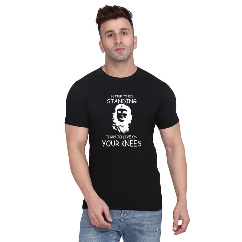 Original Way Men Cotton Half Sleeve Round Neck Che Guevara Leader Design Printed T Shirt HSR-2377-picture-22