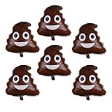 Party Foil Balloons Poop Balloons for Halloween Party Boys Toy Joke Theme Party 6Pack