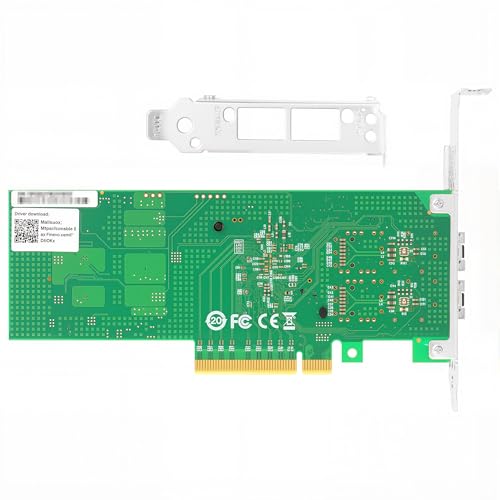 Image of Vogzone 10GbE NIC Card for Mellanox MCX312B-XCCT, PCIe 3.0 x8 10Gb Ethernet NIC with Mellanox ConnectX-3 Chipset, Dual SFP+ Network Card