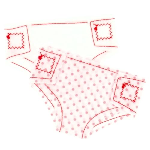 My beautiful dollsroom 555-0004 Puppenwindeln, Spielset mit 2 Windeln für...