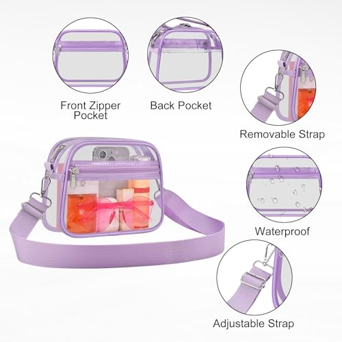 Image of USPECLARE Clear Bag for Stadium Events Clear Sports Fan Handbags Purses