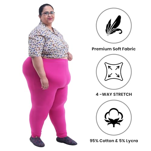 Image of BIGTEES Cotton Leggings for Women Full Length | Stretchable, Soft & Comfortable Pants for Women