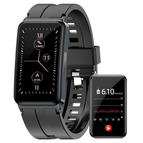 Smart Watch non invasivo per uomo e donna, smartwatch con monitoraggio ECG+PPG+HRV, braccialetto di rilevamento della pressione sanguigna 24 ore su 24, misuratore di frequenza cardiaca/temperatura