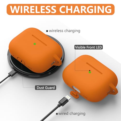 Image of Ljusmicker for AirPods Pro Case Cover with Cleaner Kit,Orange