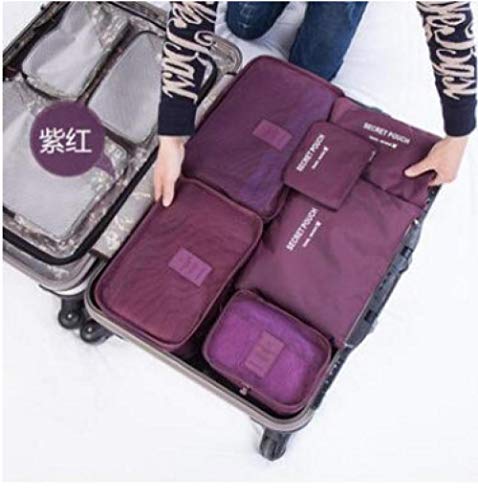 Preisvergleich Produktbild Reise Aufbewahrungstasche Unterwäsche Finishing Aufbewahrungstasche Aufbewahrungstasche Gepäck Unterwäsche Aufbewahrungsset - lila rot