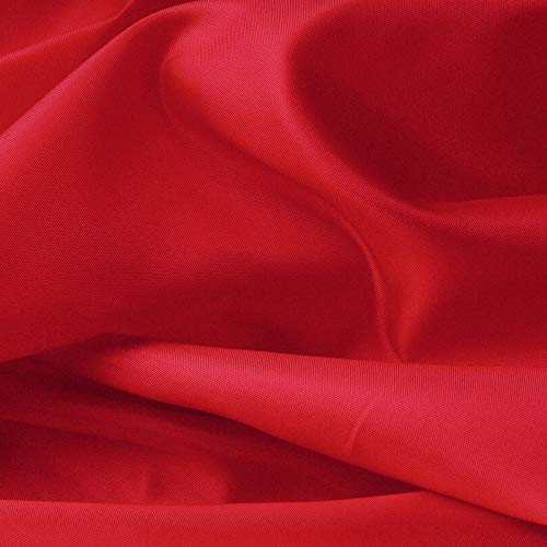 (1,99€/m) Taffetas de soie - tissu universel en 27 couleurs - tissu de doublure - décoration - vendu au mètre (rouge)