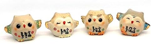 Maneki Neko - Japanese Lucky Owl 4 Set (#1114)