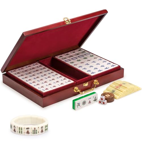 Juego de mesa Mahjong Bundle clásico chino con pulsera