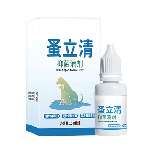 Spray de pulgas e carrapato para animais de estimação, spray de alívio da coceira para gatos, 15 ml