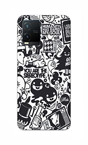 Image of Printed Hard Back Cover Case for Vivo T1x Back Cover (Mixed Cartoon) -702