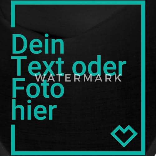 Spreadshirt Personalisierbares Bandana Selbst Gestalten Mit Foto Oder Text Wunschmotiv Bandana, One size, Schwarz
