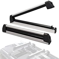Ski-Halter Dachträger-Set Aufsatz für universelle Querträger, Alu-Skiträger mit Schienensystem. Transport von bis zu 2 Snowboards ODER 4 Ski-Paaren. Mit Sicherheitsschloss & Verstellbarer Halterung.