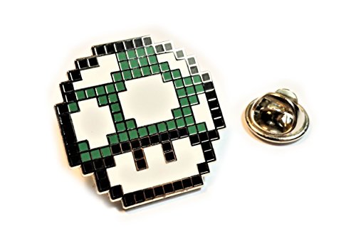 Super Mario World Green Mushroom 1Up Pixel Snes Hat Jacket Tie Tack Lapel Pin #TOP1