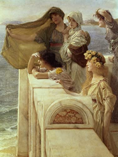 Affiche impression d'art Au berceau d'Aphrodite Alma Tadema toile 60x90