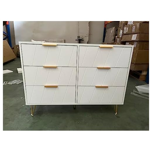 YITAHOME Cómoda 6 Cajones, Cajonera de Madera, Cajonera para Armario, Mueble Auxiliar Almacenamiento Dormitorio, Sinfonier, Mueble Cajonera, Comoda para Dormitorio Pasillo Salón, 100*34*75 cm (Blanco)