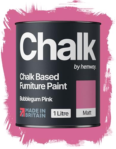 Hemway Bubblegum Pink Chalk Based Furniture Paint Matt Finish Wall