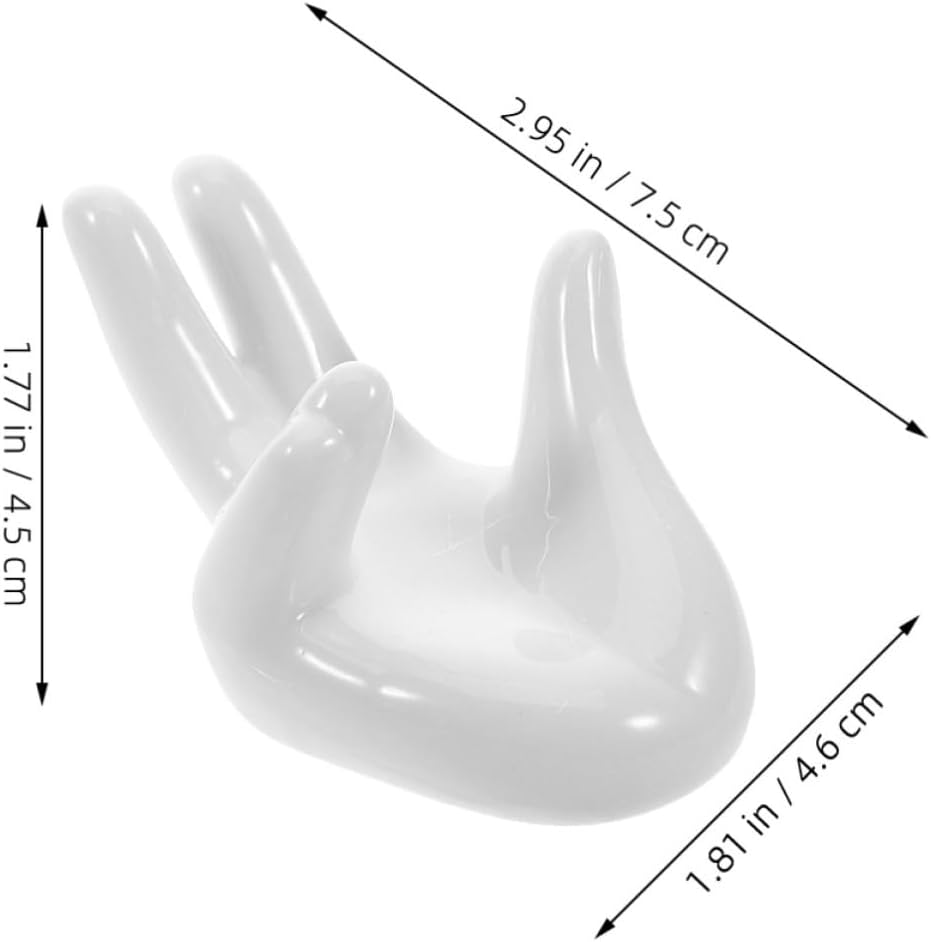 Cabilock 6pcs Hand Shaped Ceramic Egg Holder for Hard Boiled Eggs Unique Creative Design Easy to Clean for Kitchen Decor and Breakfast Table Display