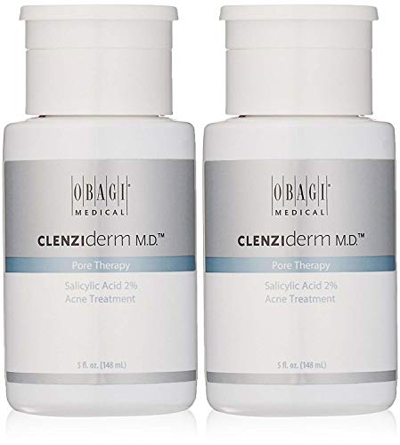 Obagi CLENZIderm M.D. Pore Therapy Salicylic Acid 2% Acne Treatment, 5 Fl Oz Pack of 2