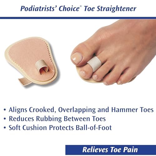 Image of Pedifix Toe Straightener - Gentle Toe Alignment Support for Hammer Toes, Crooked or Overlapping Toes - One Size Fits Most