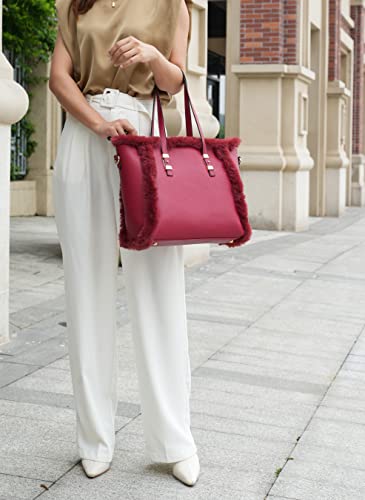 Bolso Tote de Piel Vegana Peluda para Mujer miniatura 2