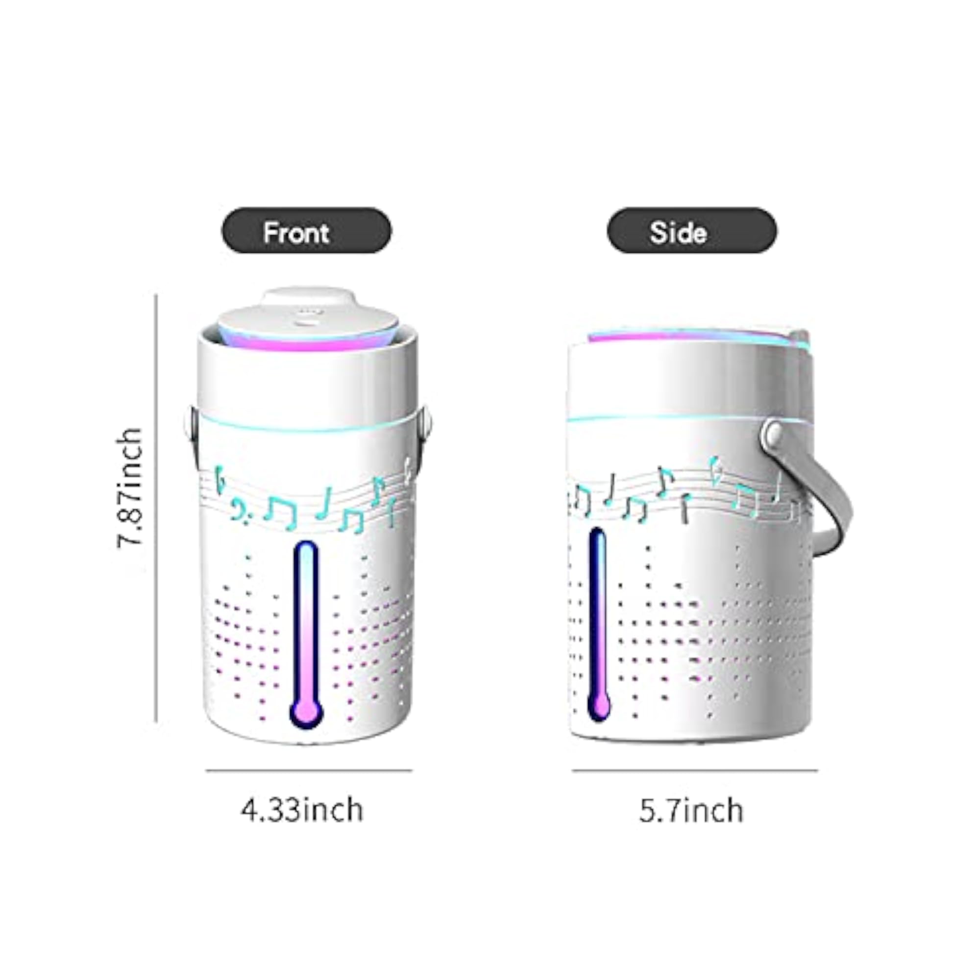 Colorful Light Essential Oil Diffuser with Speaker, 1000mL