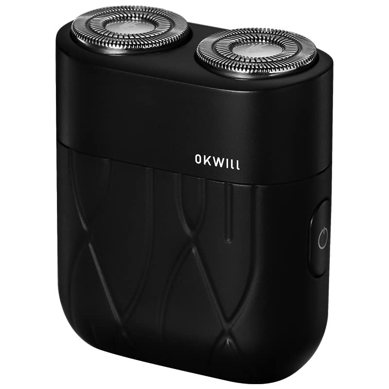 Amazon | OKWILL メンズ電動シェーバー ミニ携帯 乾湿両用 IPX7防水 