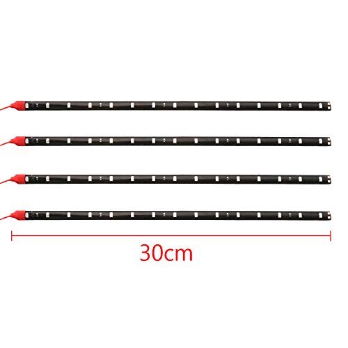 Tira LED impermeable flexible roja 12V para auto 30cm pack 4 miniatura 6