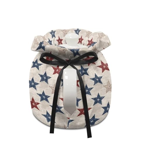 Image of Xoenoiee American Patriotic Stars Pattern Tea Cozy Tea Pot Cover Insulation Tea Cosy Teapot Dust Cover Teapot Warmer for Home Kitchen Teapot Covers