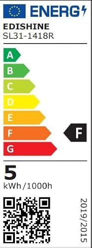 EDISHINE LED Einbaustrahler 230V, Flach Dimmbar LED Spots, 64mm Schwenkbare Einbauspots, Warmweiß 3000K, 5W 400LM Einbauleuchten, Ersatz für 50W Halogenlampe, Nickelfarbe, 10er Set