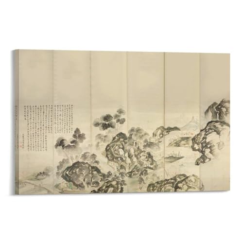 Toile Chi Taiga The Gathering at Longshan 40x60 poésie asiatique