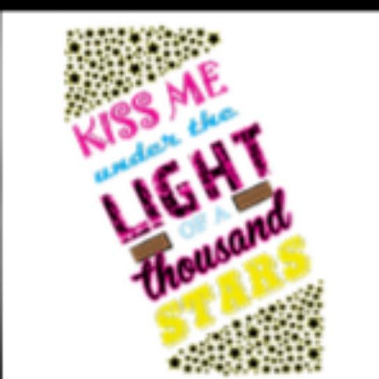 CafePress Kiss Me Under The Light of A Thousand Stars Pajama Women's Novelty Cotton Pajama Set, Comfortable PJ Sleepwear